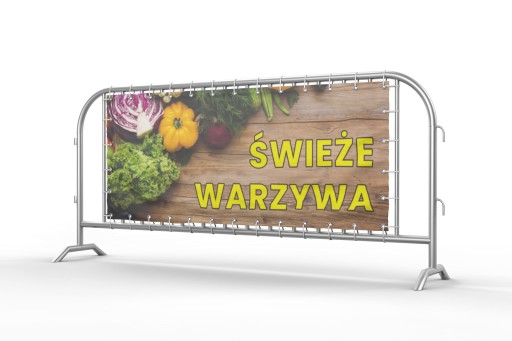 BANER REKLAMOWY 2x1 WARZYWA OWOCE gotowe wzory plandeka