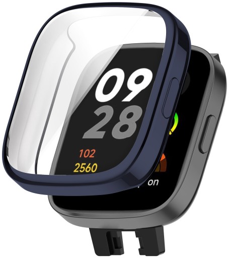 ETUI OBUDOWA 2W1 Z OSŁONĄ NA EKRAN DO XIAOMI REDMI WATCH 3 - GRANATOWY