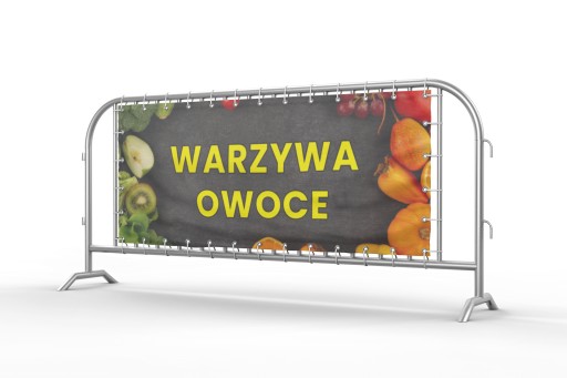 BANER REKLAMOWY 2x1 WARZYWA OWOCE gotowe wzory plandeka
