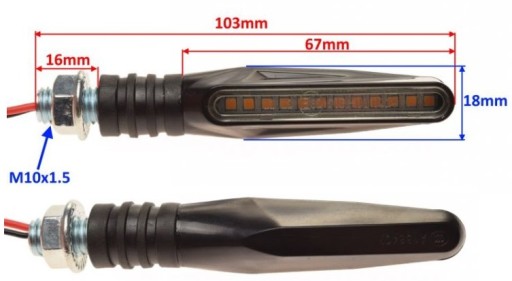Плавающие указатели поворота 12LED, 4 шт., прерыватель