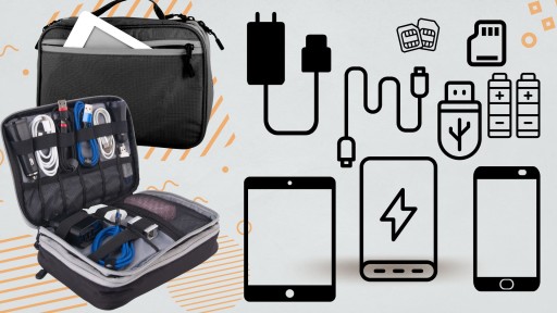 TORBA KABLE ŁADOWARKI ORGANIZER PODRÓŻNY ETUI POJEMNY PAKOWNY ELEKTRONIKĘ