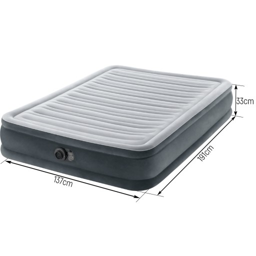Materac welurowy z wbudowaną pompką INTEX 67768