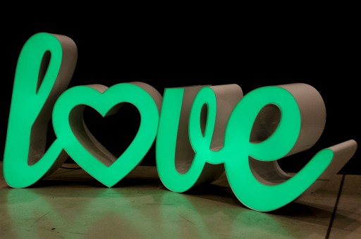 Napis 3D LOVE podświetlany LED RGB wesele | 77 cm
