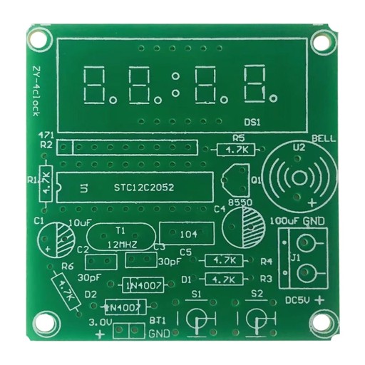Elektroniczny zegar led 40x16 mm 4-bit podtrzymanie DIY KIT
