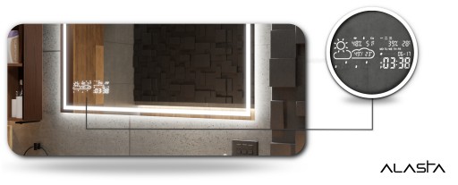 Lustro podświetlane łazienkowe LED 140x60cm BOSTON