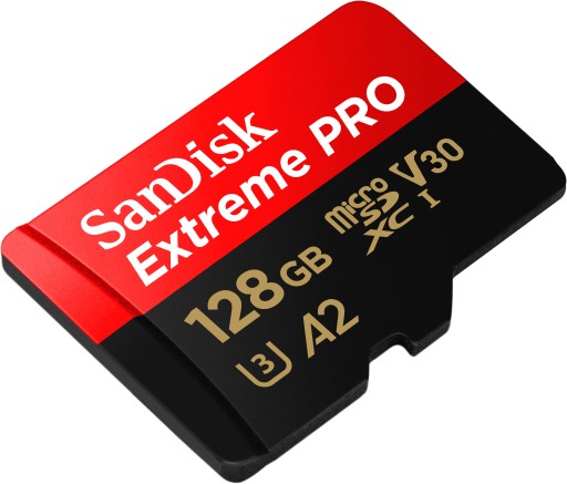 Карта SanDisk micro SD 128 ГБ EXTREME PRO 200 МБ/с 4K SDXC U3 С АДАПТЕРОМ