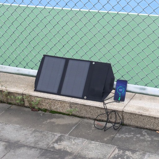 Солнечное зарядное устройство USB, солнечная панель, складная, 14 Вт.