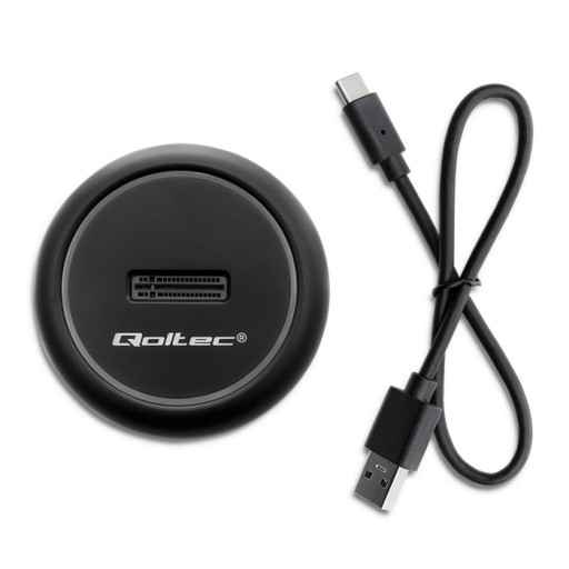 Док-станция для твердотельного накопителя Qoltec M.2 NVMe SATA USB-C емкостью 2 ТБ