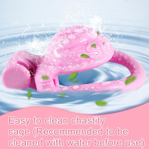 RÓŻOWY MIKRO PAS CNOTY CHASTITY 4 ORINGI