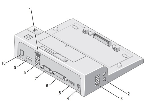 Док-станция Dell E-Port Latitude Precision PR03X K07A USB 3.0