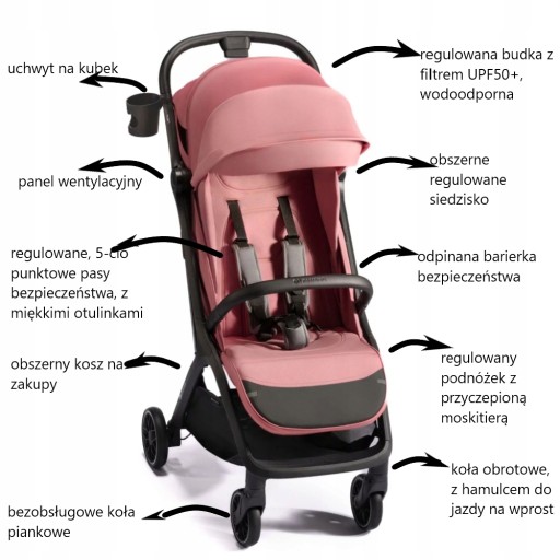 Kinderkraft Nubi 2 Pink Quartz Croller
