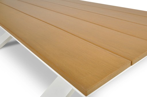 SORRENTO WOOD Белый садовый угловой диван