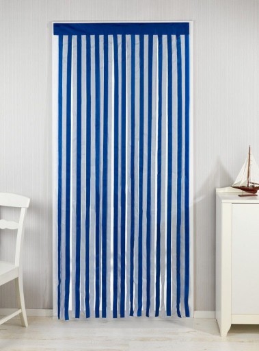 ZASŁONA NA DRZWI biało-niebieska 90x200 cm WENKO