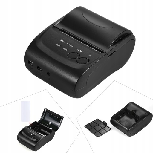 Мини-термопринтер Bluetooth USB