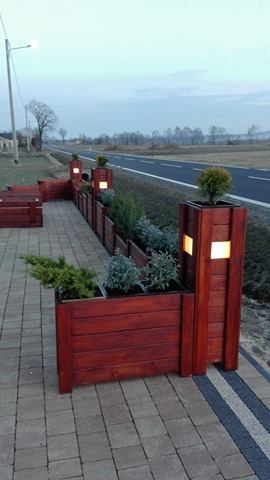 Лакированный деревянный цветочный горшок W5D4 Бесплатные вставки