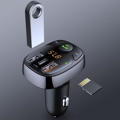 Передатчик | Зарядное устройство ROCK B301 Bluetooth FM QC