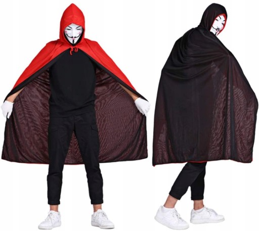 PELERYNA GOTYCKA Z KAPTUREM HALLOWEEN 140CM