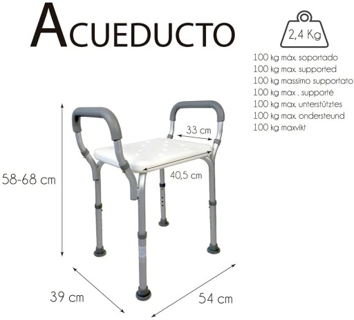ACUEDUCTO СТУЛ ДЛЯ ВАННЫ ДУШ Mobiclinic U267 K3525