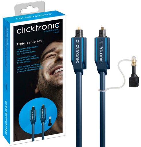 CLICKTRONIC Kabel światłowodowy optyk Toslink 2m