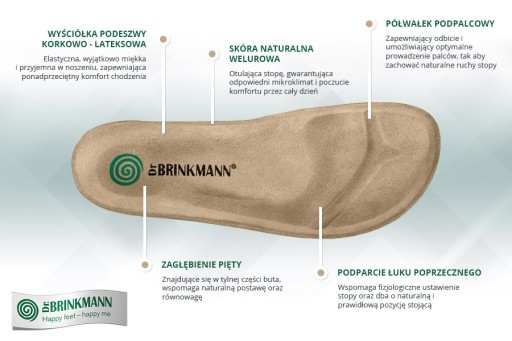 Klapki Dr BRINKMANN 700993 r.41 Antracyt Bonillo Naturform Fussbett Wygodne