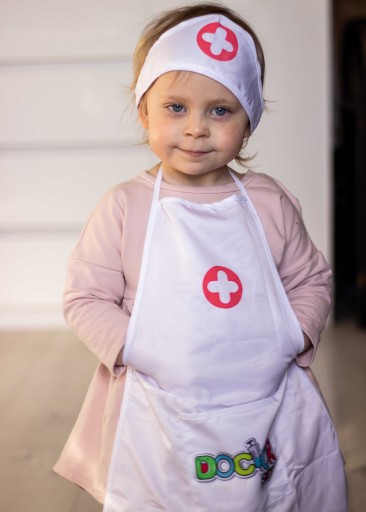 FARTUCH STRÓJ LEKARZA DOKTOR PIELĘGNIARKA WOOPIE