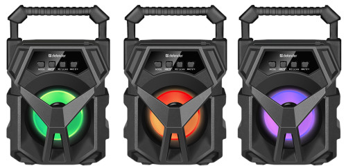 Динамик Defender G98 Bluetooth 5 Вт со светодиодной подсветкой FM USB AUX