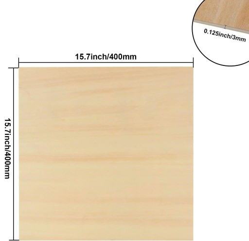 Sklejka lipowa 10 szt desek lipowych do cięcia grawerem 400*400*3mm