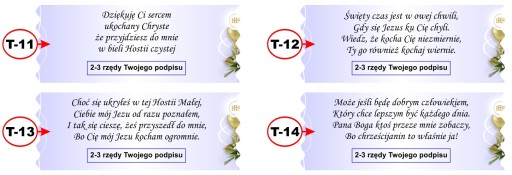 KOMUNIA Zestaw Długopis Roller czarny DEDYKACJA [K2