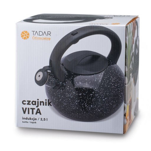 Черный ГАЗОВЫЙ ЧАЙНИК, индукционный СВИСТОК, Tadar Vita