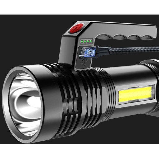 LATARKA SZPERACZ AKUMULATOROWA T6 LEDCOB USB SOLAR