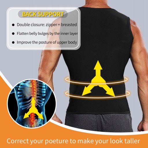 Sweat Kamizelka do sauny dla mężczyzn Body