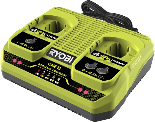 RYOBI ДВОЙНОЕ ЗАРЯДНОЕ УСТРОЙСТВО 18V ONE+ RC18240G ДВОЙНОЙ ЗАРЯДНЫЙ ПОРТ