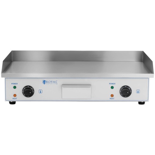 GRILL PŁYTA GRILLOWA GŁADKA ELEKTRYCZNA 2x 2200 W STAL NIERDZEWNA 730 mm