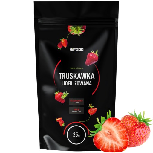 КЛУБНИКА сублимированная 100% ЛОМтики 25г HiFOOD