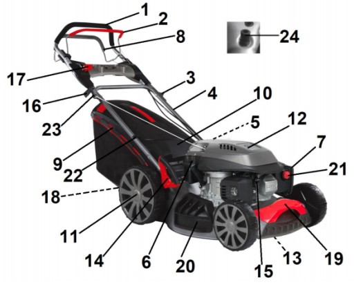 FAWORYT PRO MP46 S МОЩНАЯ БЕНЗИНОВАЯ КОСИЛКА С 46см OHV 144cc GT 4KM