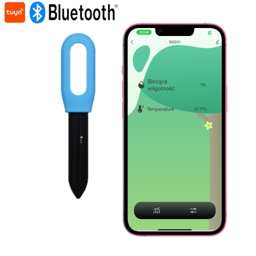 Датчик влажности и температуры почвы TUYA Bluetooth для интеллектуального использования