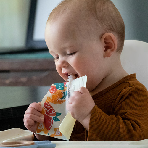 Многоразовые пищевые пакеты BabyOno в тюбиках 5 шт.