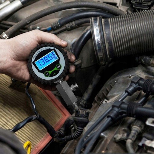 TESTER CIŚNIENIA SPRĘŻANIA MIERNIK BENZYNA LCD 14b