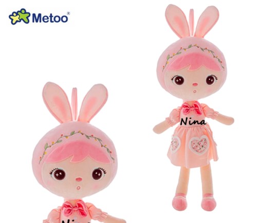 Большая кукла Metoo BUNNY 46см ПЕРСОНАЛИЗАЦИЯ свидетельство о рождении имя на годик
