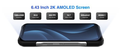 Бронированный телефон DOOGEE V20Pro, 20 ГБ/256 ГБ, 6,43 дюйма, AMOLED, 2 ТБ, 6000 мАч, 5G, NFC