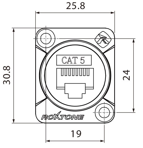ROXTONE RAE8FD-C5 ПРОХОДНАЯ РОЗЕТКА ETHERNET CAT5 RJ45