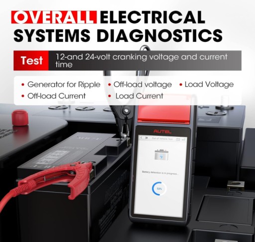 ТЕСТЕР АККУМУЛЯТОРА AUTEL BT608 + ДИАГНОСТИЧЕСКАЯ ПЕЧАТЬ