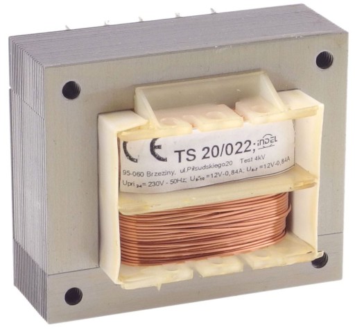 Transformator 2x12V-2x0.84A, Indel, TS 20/022