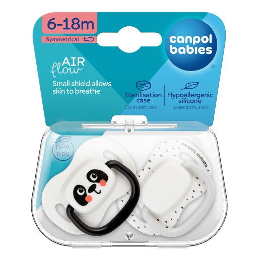 Соска CANPOL SILICONE SYMMETRICAL BABIESBOO SOOTHING 6-18м 2 шт.