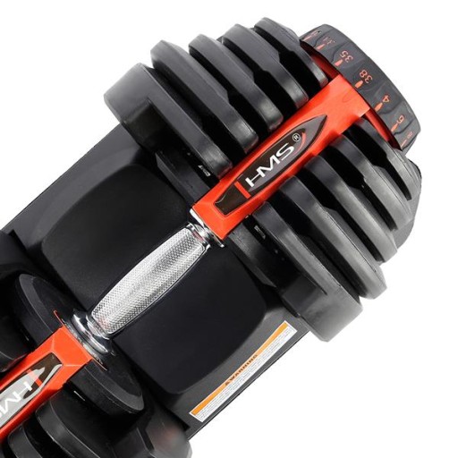 Sztangielka do ćwiczeń z regulacją obciążenia 10 talerzy SR80 37,4 kg HMS
