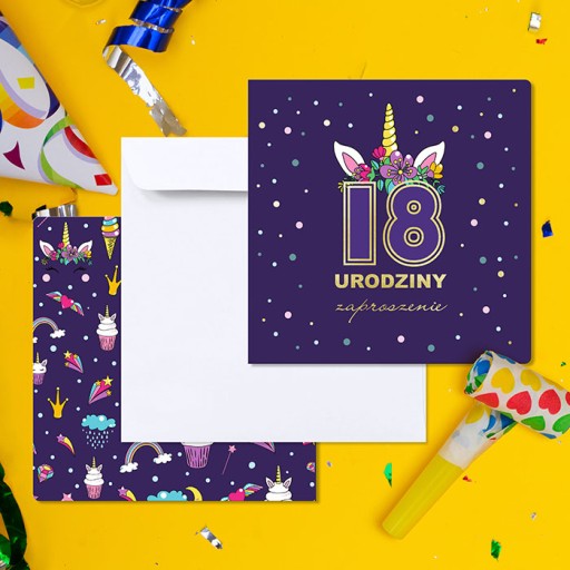 Приглашения на 18-летие ПРЕМИАЛЬНО БЕСПЛАТНЫЙ конверт!