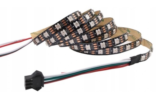 Адресные светодиоды WS2812B 60led/m Black PCB Arduino