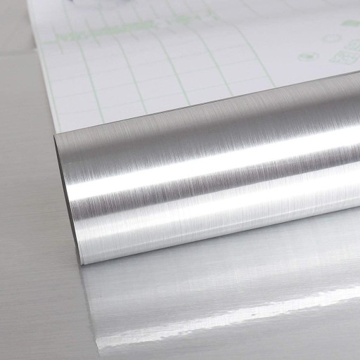 ФОЛЬГОВЫЙ ШПОН ДЛЯ ХОЛОДИЛЬНИКА INOX 500х60см