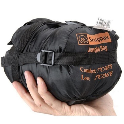 Сумка Jungle чёрная Snugpak лёгкий спальный мешок, молния слева