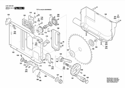 Настольная пила BOSCH GTS254, роторная пила